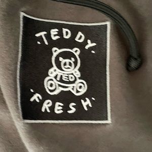 Teddy Fresh Colorblock Hoodie Grayscale